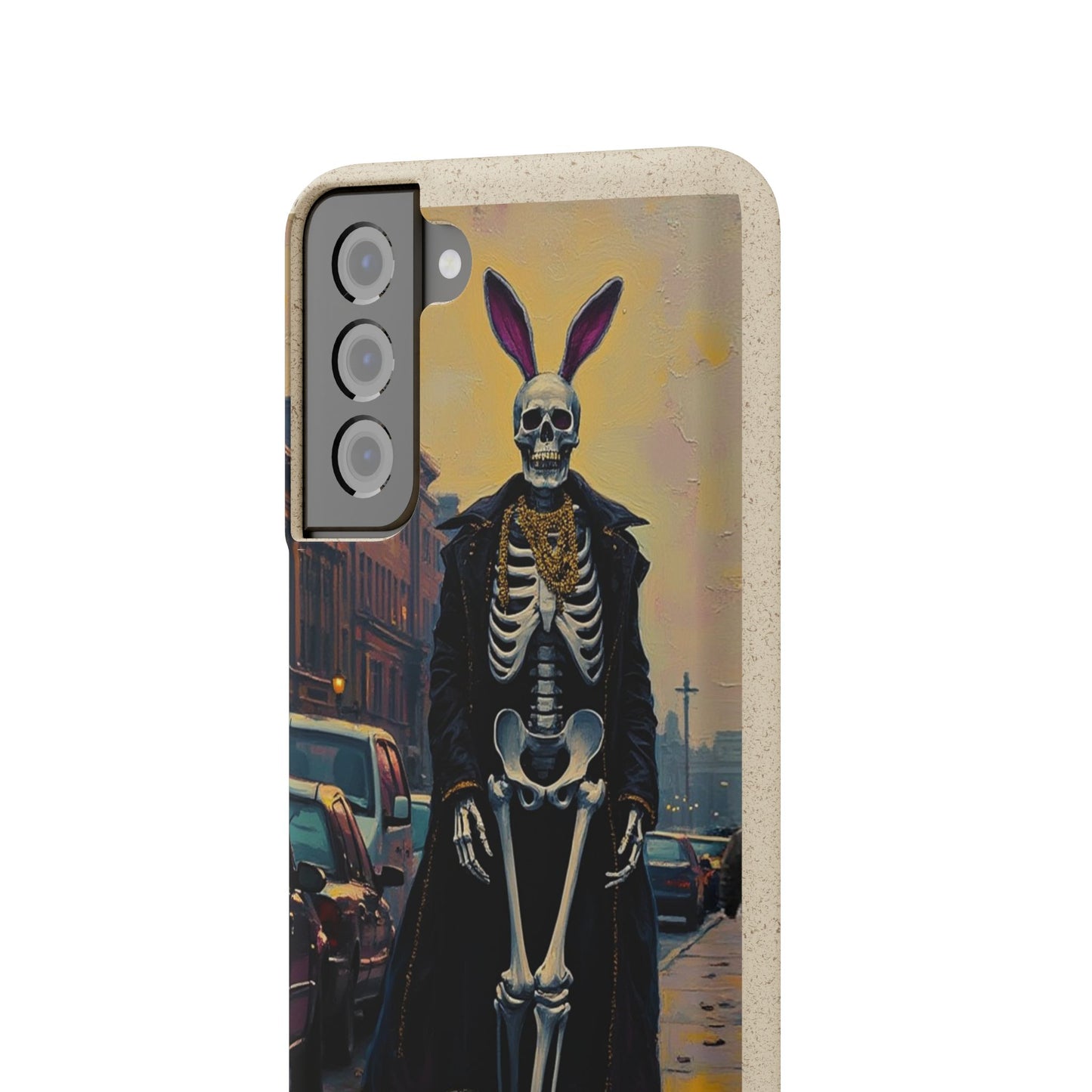 Skeleton Bunny Phone Case - Biodegradable Eco-Friendly Halloween Cover
