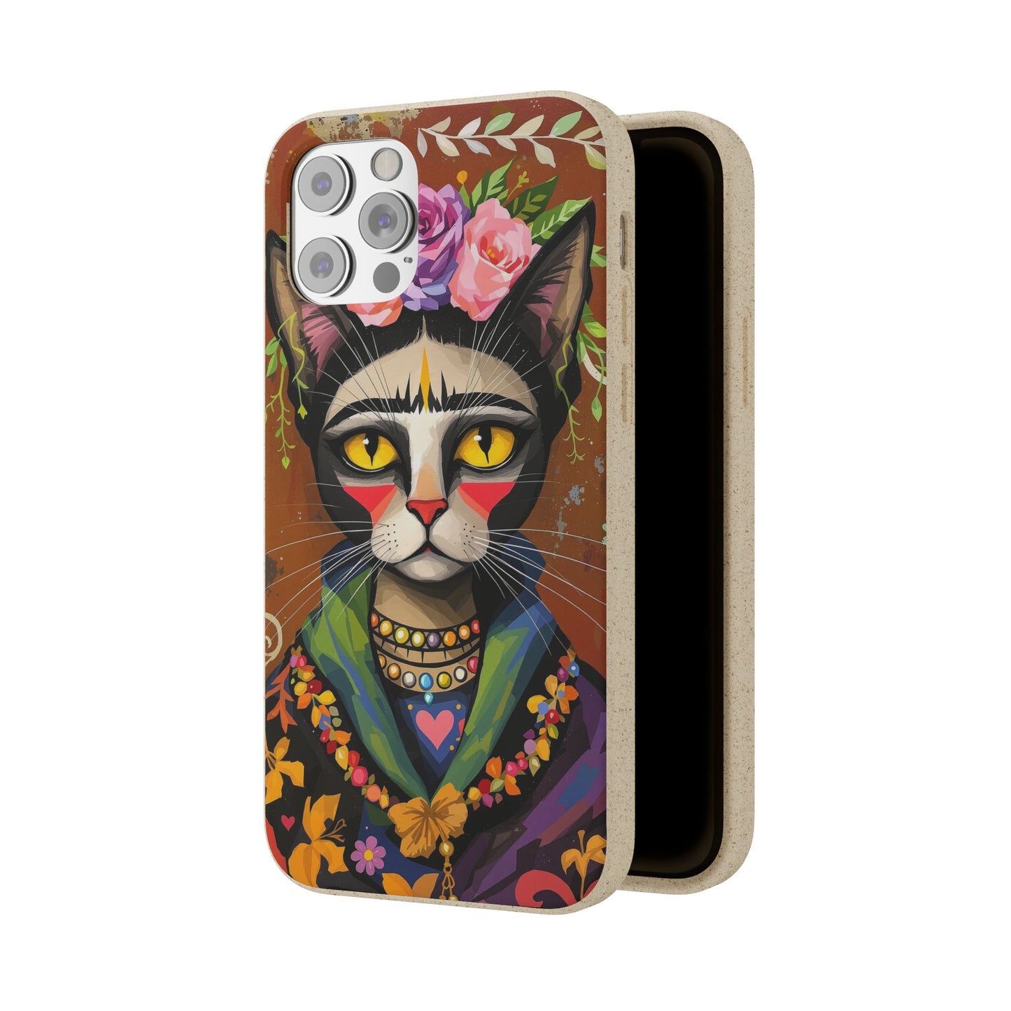 Phone Case - Frida Kahlo Cat, Eco Biodegradable