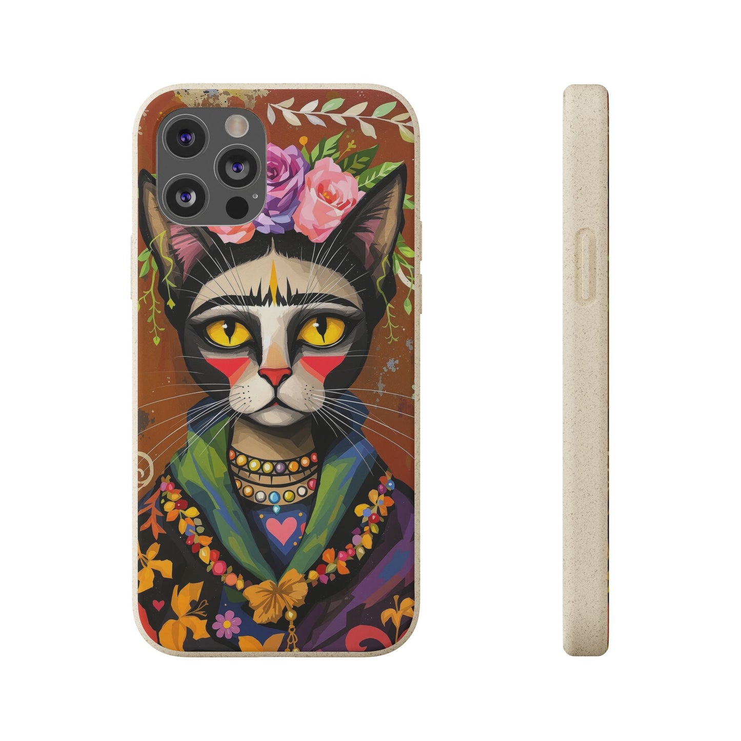 Phone Case - Frida Kahlo Cat, Eco Biodegradable