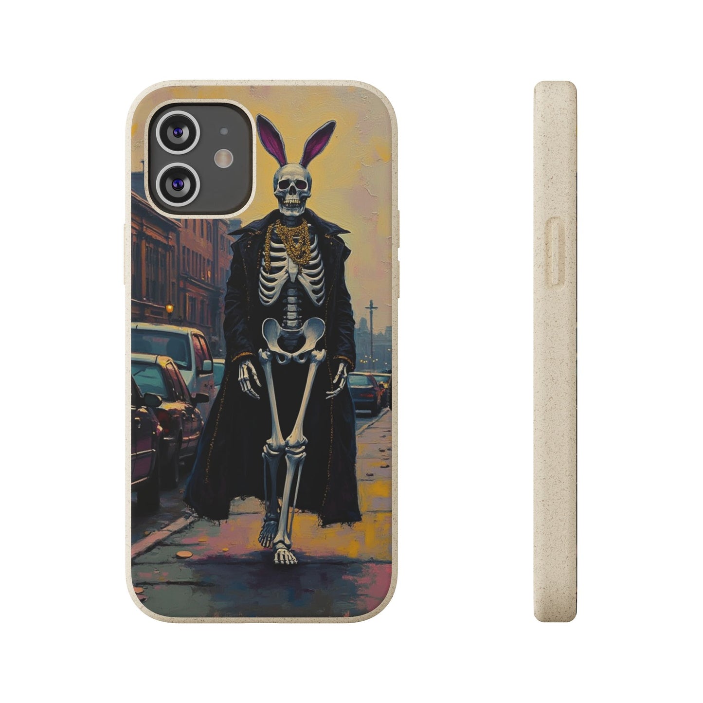 Skeleton Bunny Phone Case - Biodegradable Eco-Friendly Halloween Cover