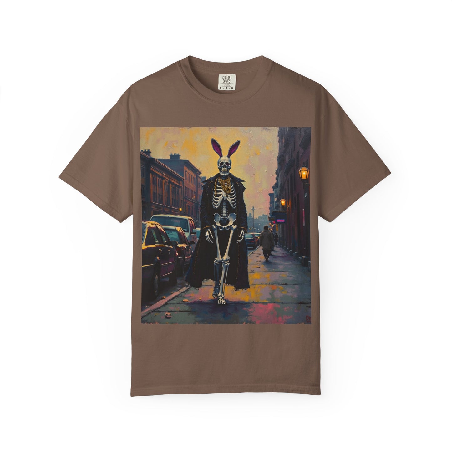 Skeleton Bunny Unisex T-Shirt, Cool Halloween Tee, Vintage Style Shirt, Spooky Fashion, Casual Wear, Gift for Men and Women