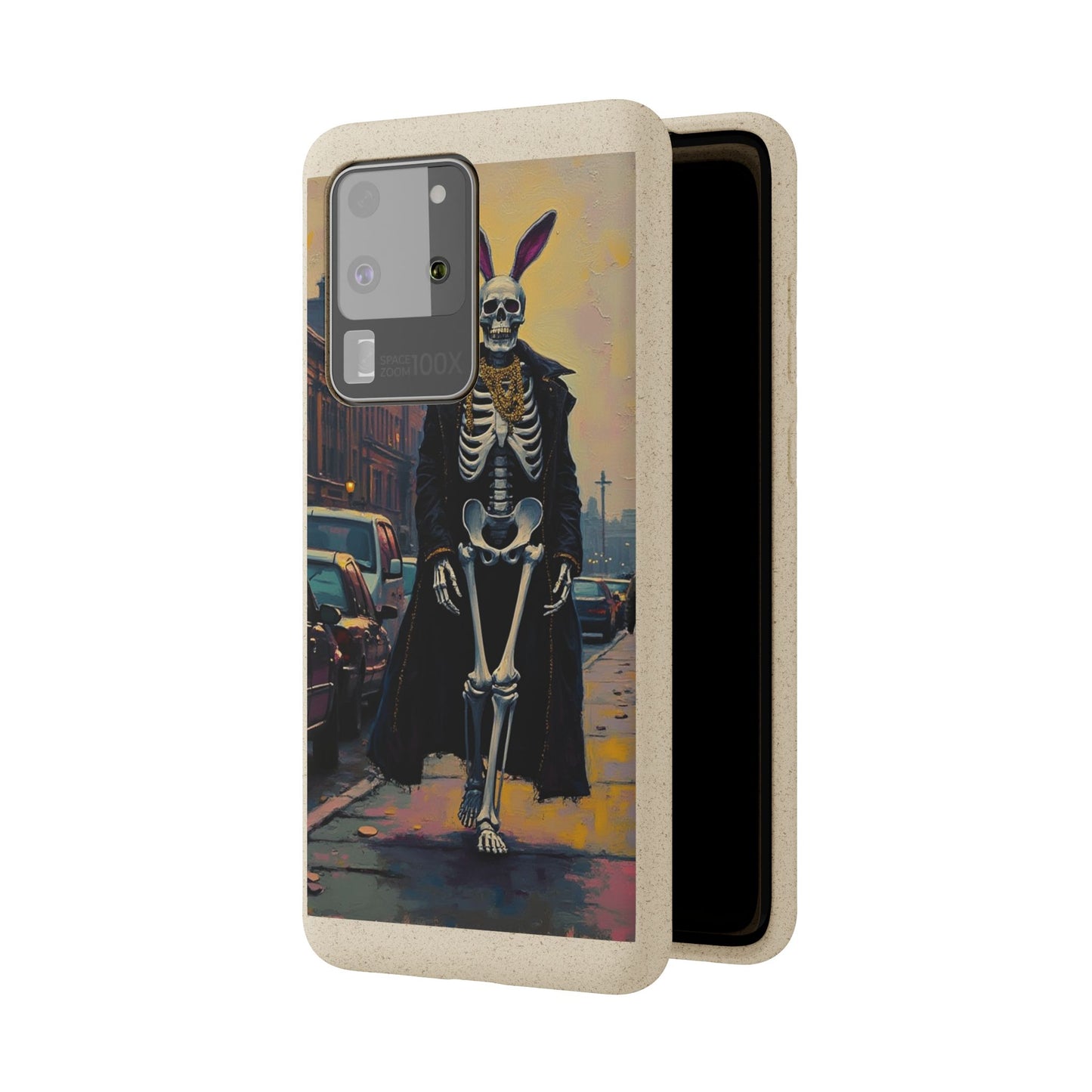 Skeleton Bunny Phone Case - Biodegradable Eco-Friendly Halloween Cover
