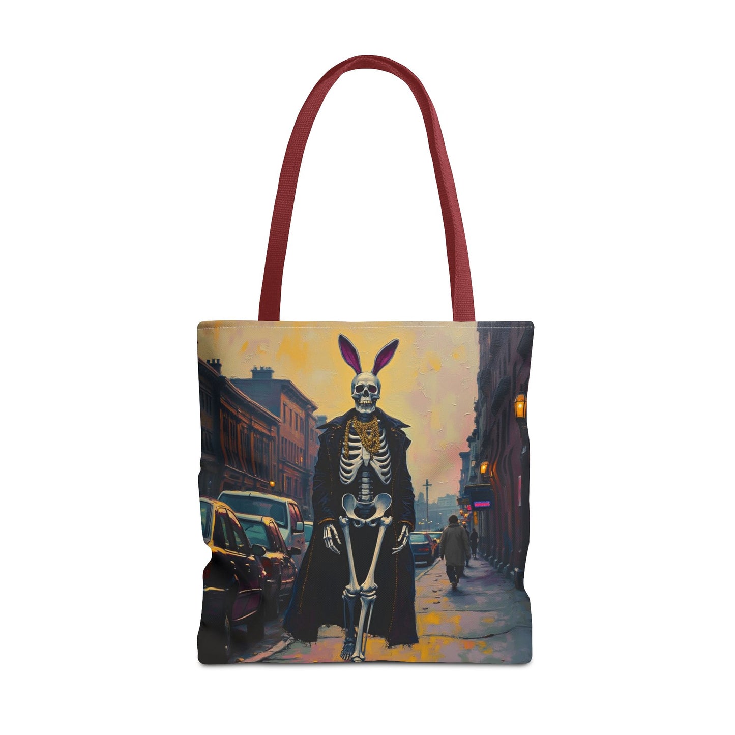 Tote Bag Andy Warhol Style Skeleton Halloween Bunny