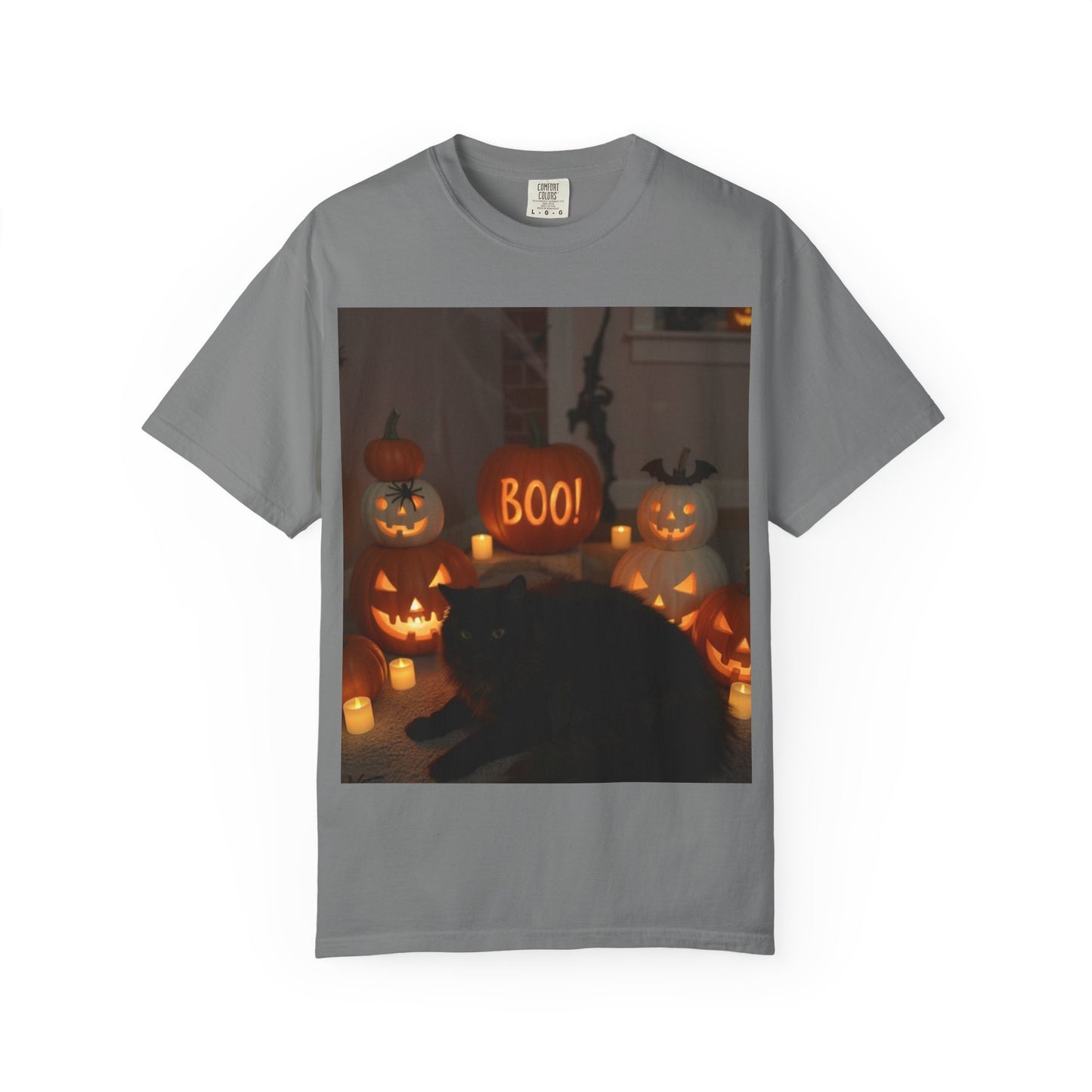 Spooky Cat T-Shirt, Halloween Shirt, Unisex Tee, Boo Graphic Tee, Fall Fashion, Pet Lover Gift