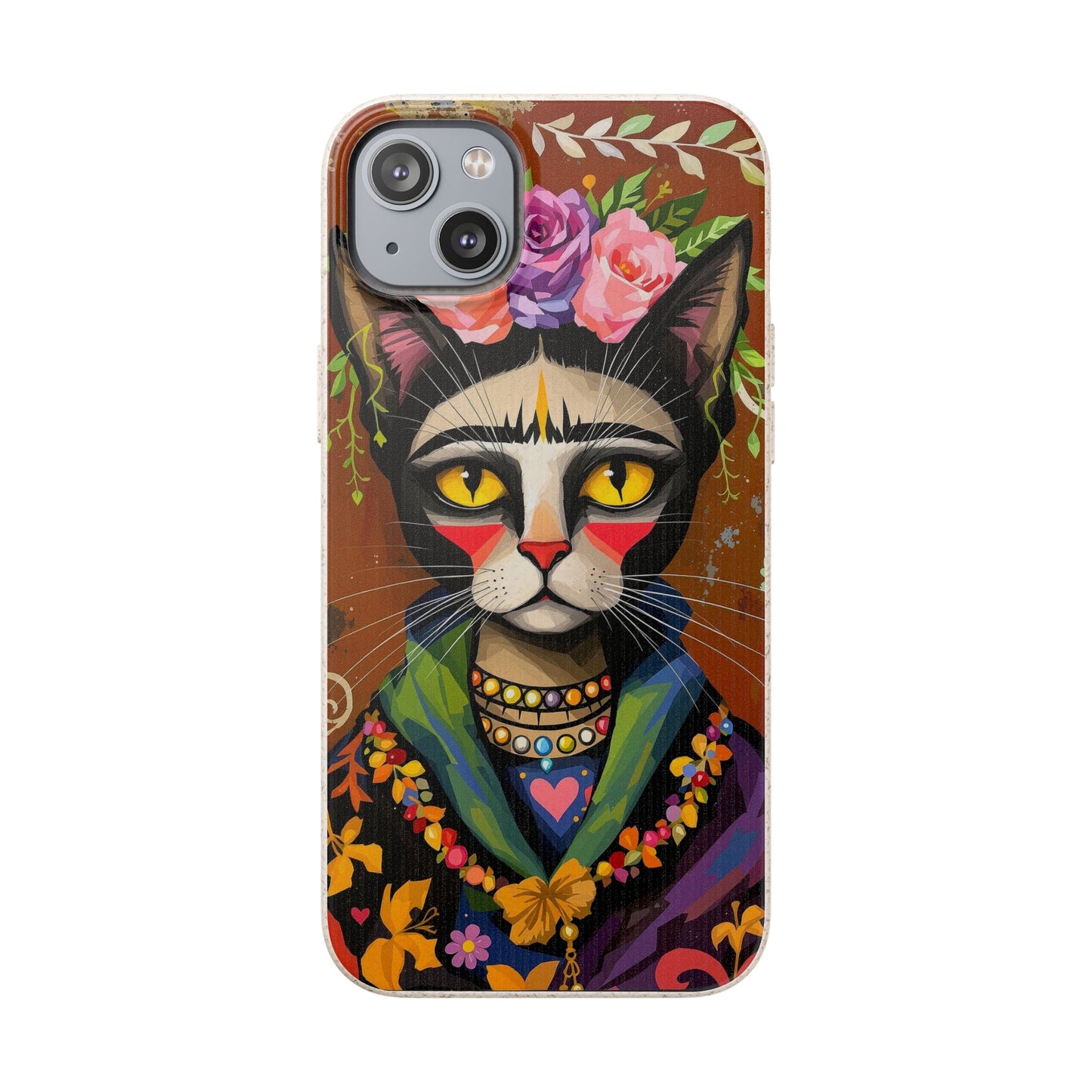 Phone Case - Frida Kahlo Cat, Eco Biodegradable