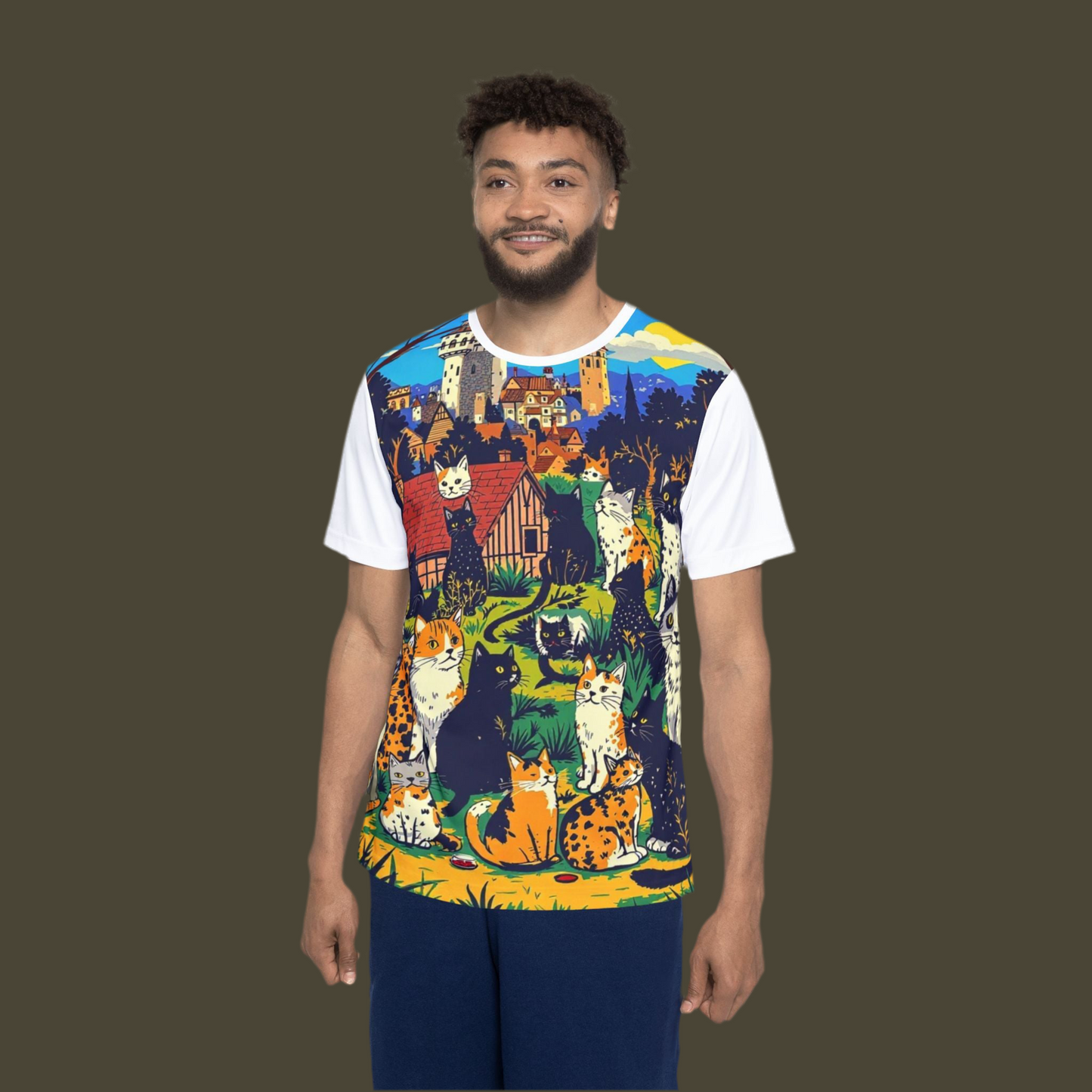 Sports Jersey Cat City Impressionism Style