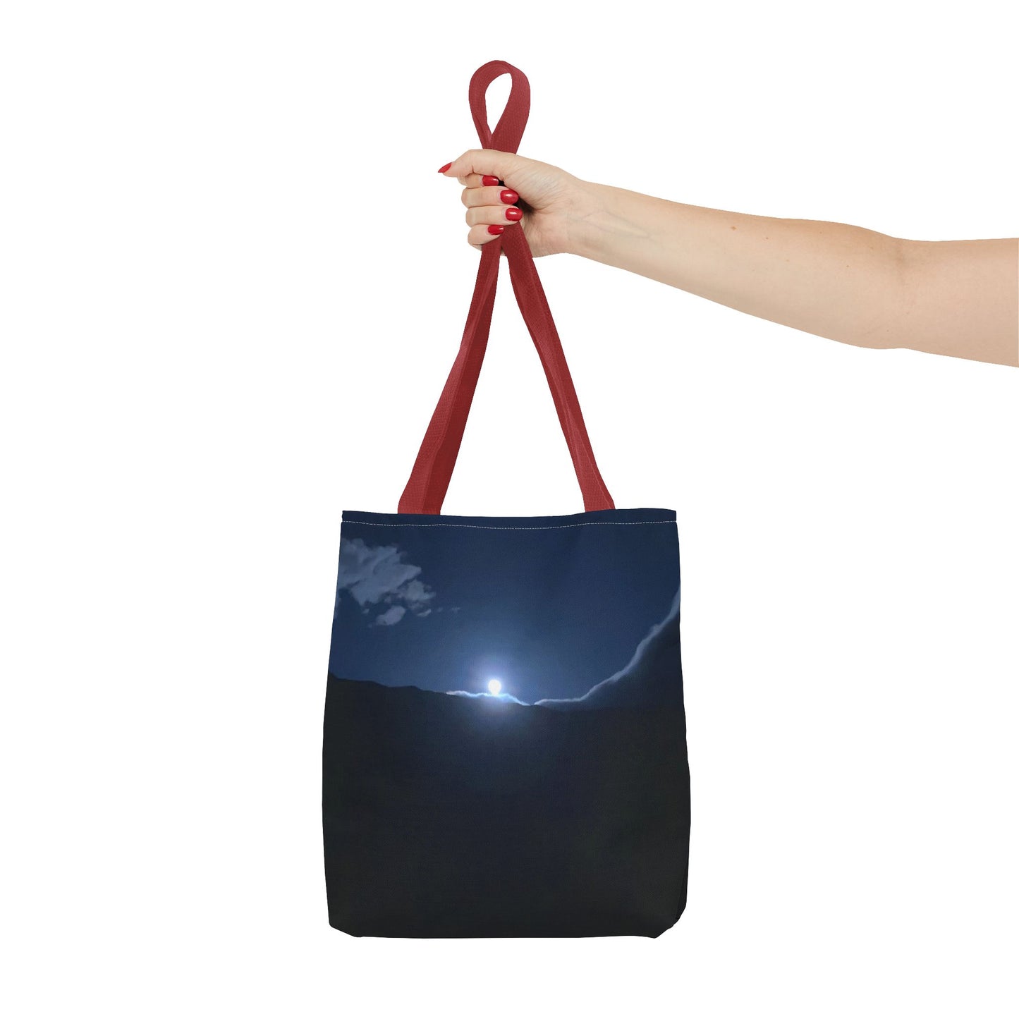 Norwegian Fjord Moon Tote Bag