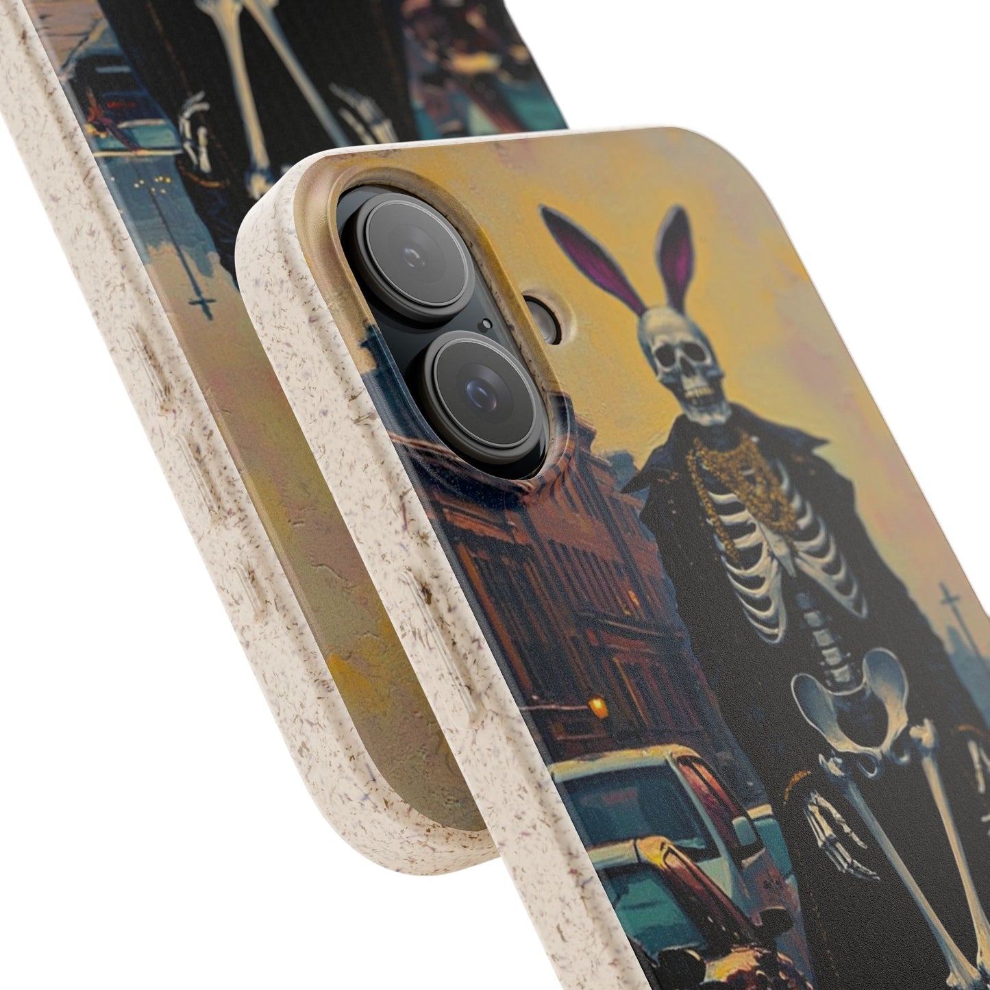 Skeleton Bunny Phone Case - Biodegradable Eco-Friendly Halloween Cover