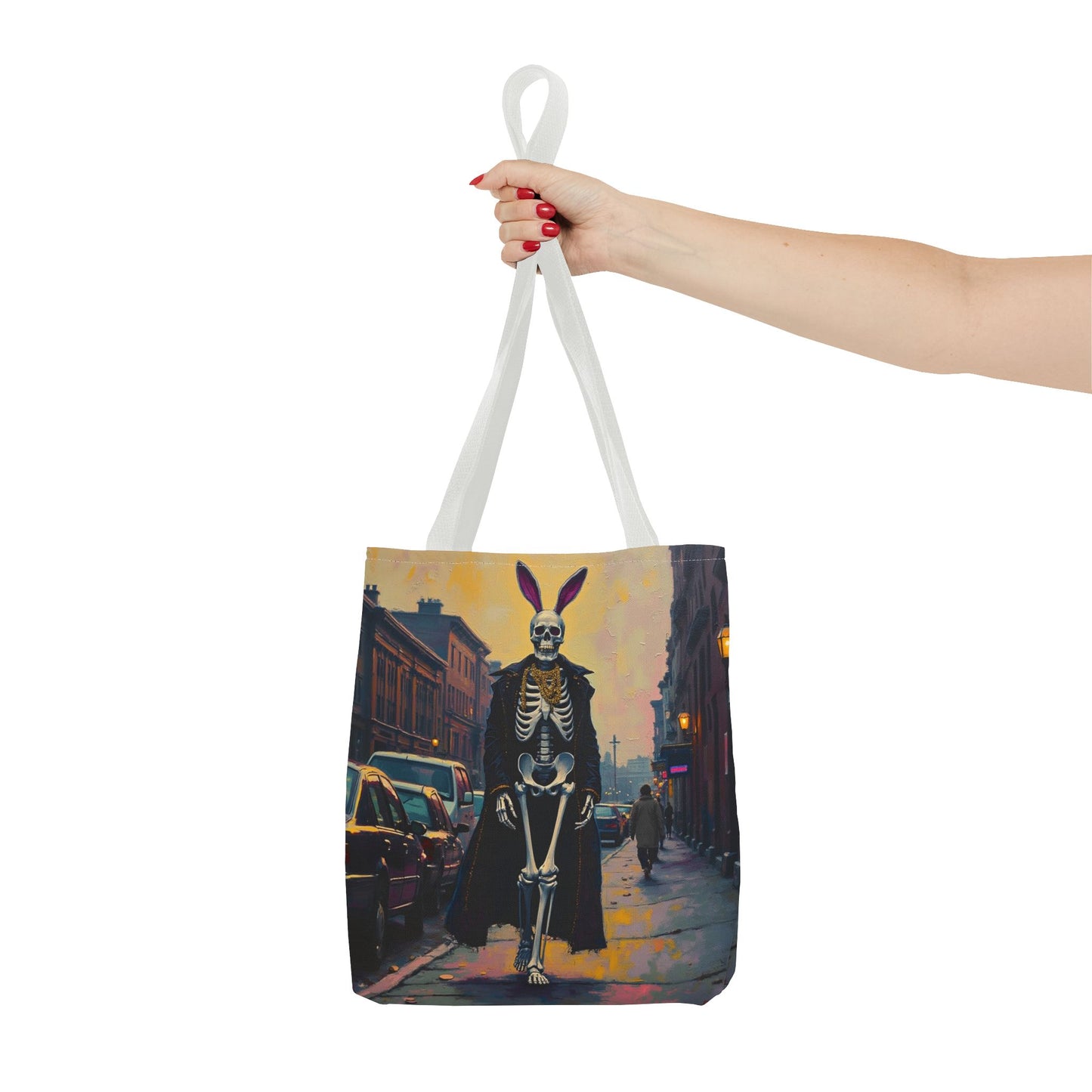 Tote Bag Andy Warhol Style Skeleton Halloween Bunny