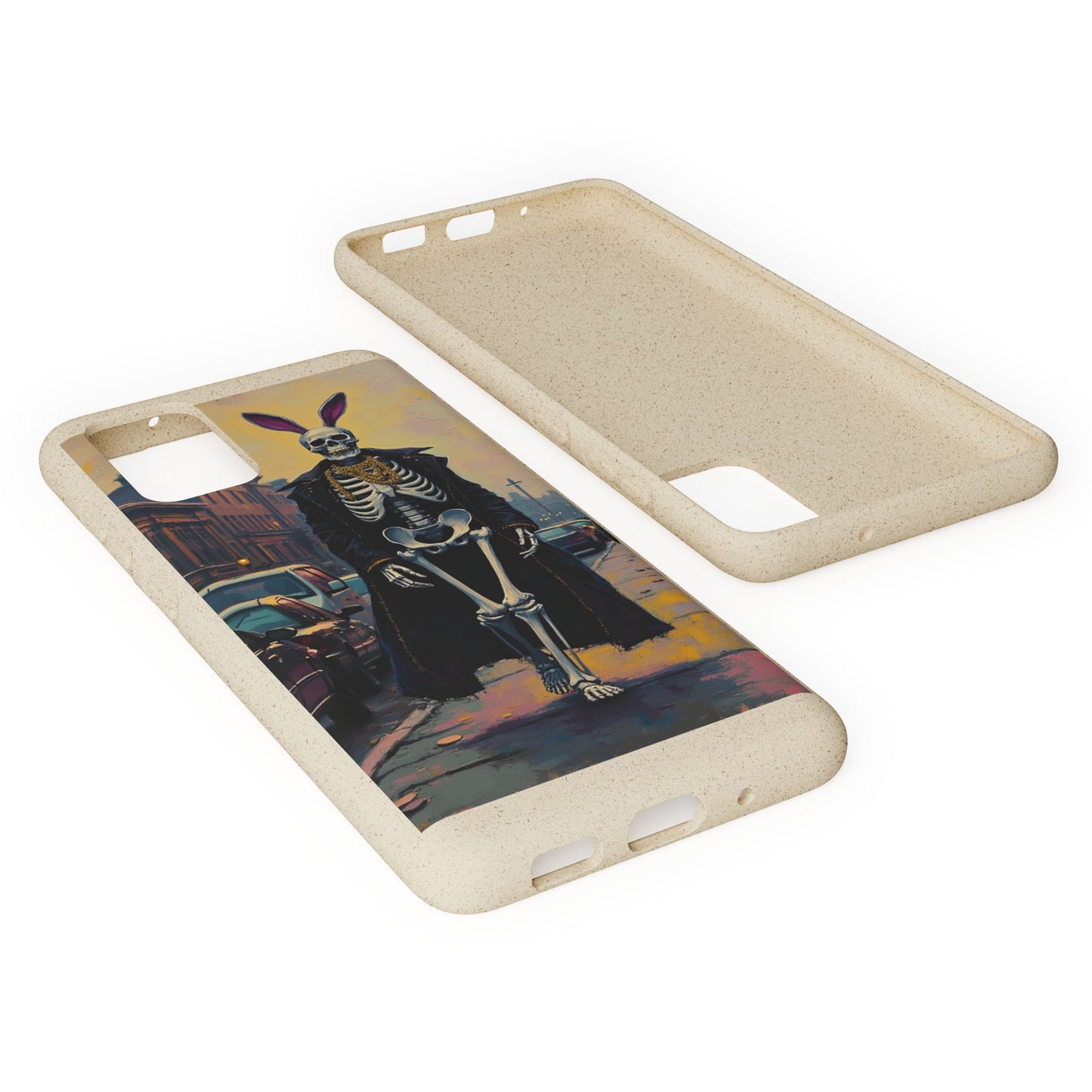 Skeleton Bunny Phone Case - Biodegradable Eco-Friendly Halloween Cover