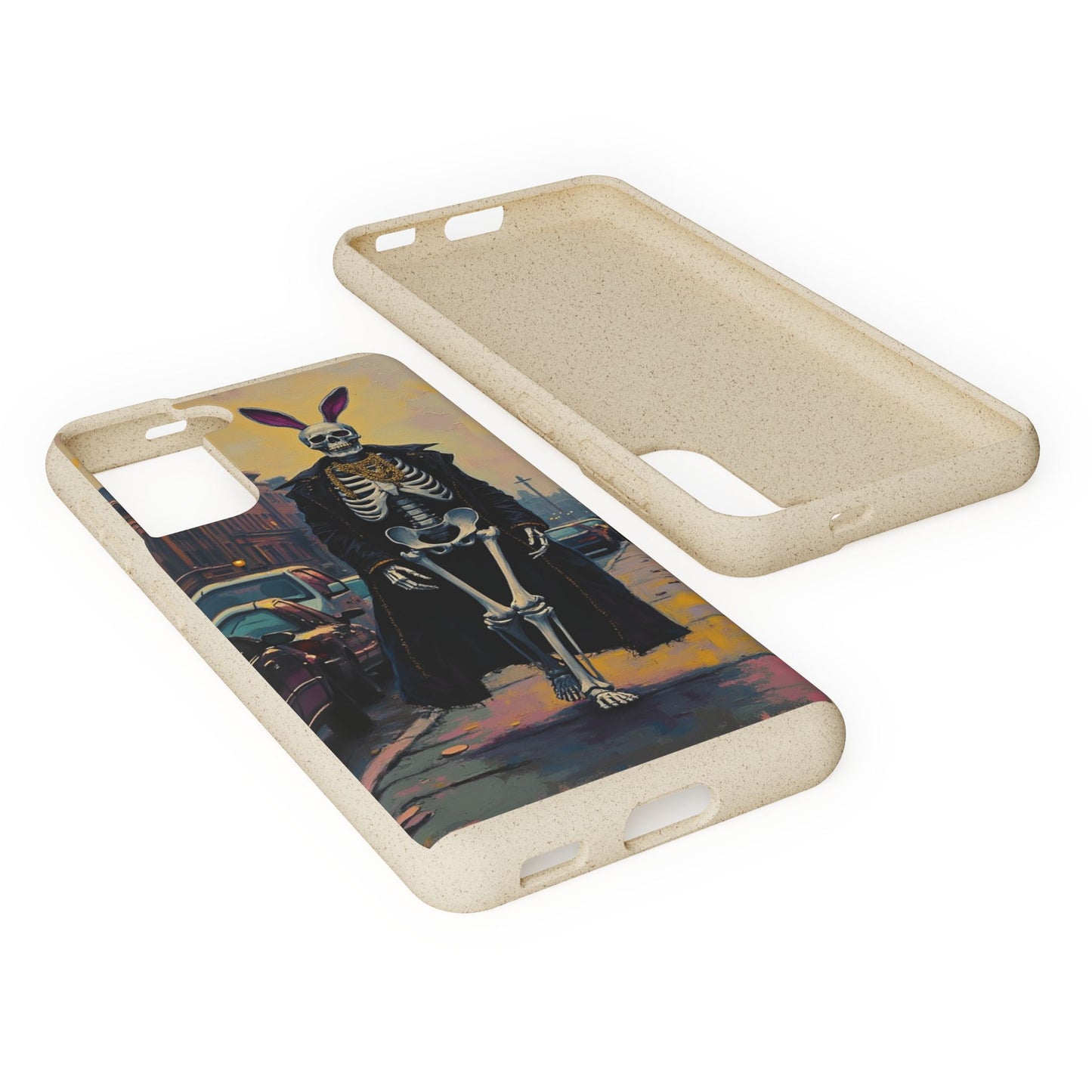 Skeleton Bunny Phone Case - Biodegradable Eco-Friendly Halloween Cover