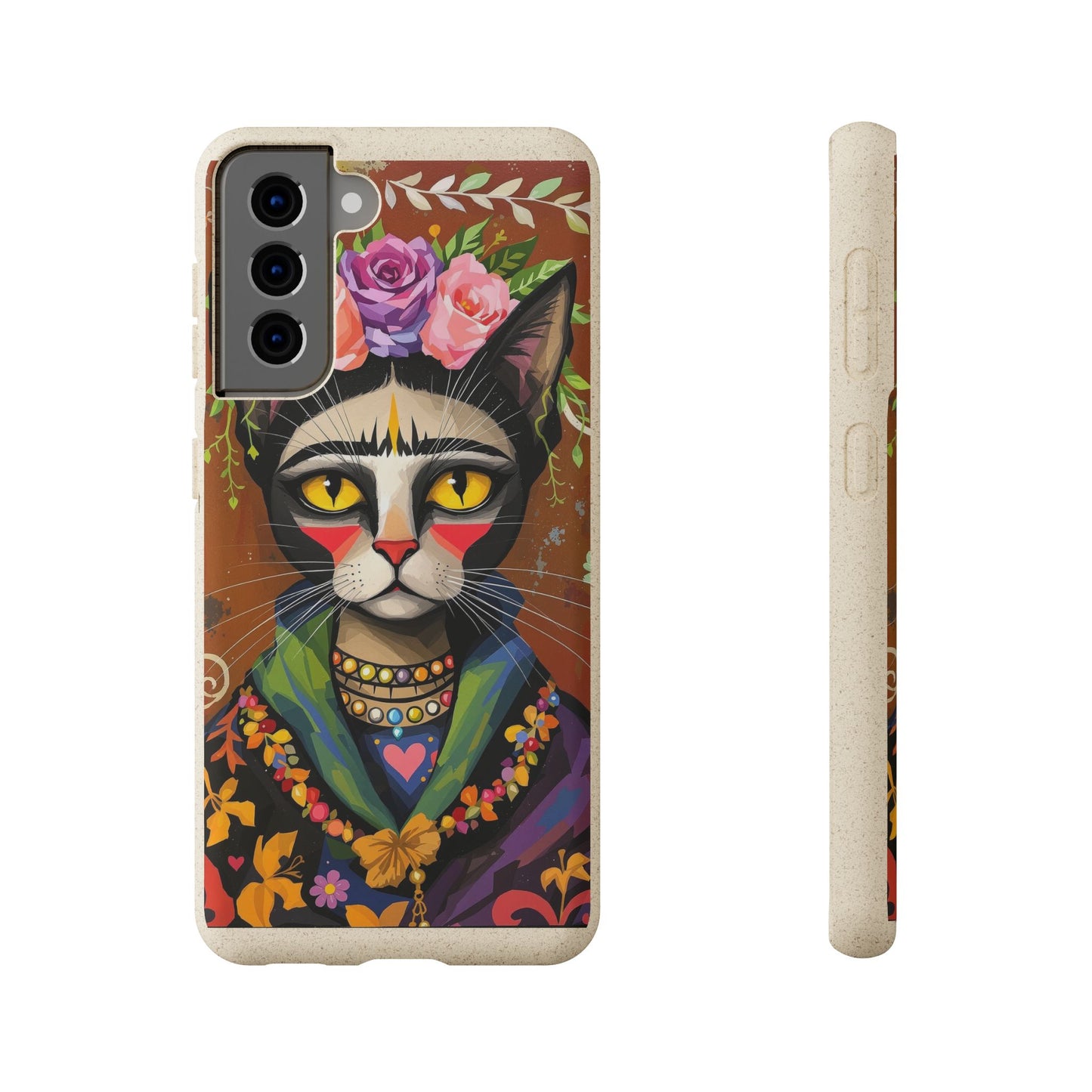 Phone Case - Frida Kahlo Cat, Eco Biodegradable