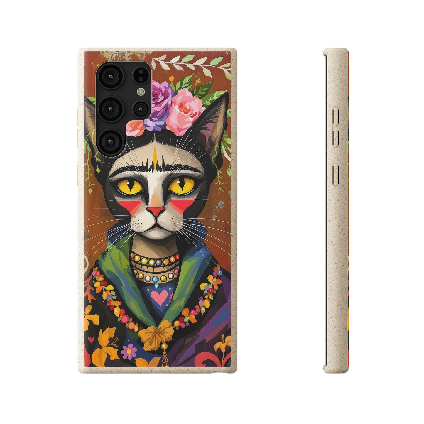 Phone Case - Frida Kahlo Cat, Eco Biodegradable