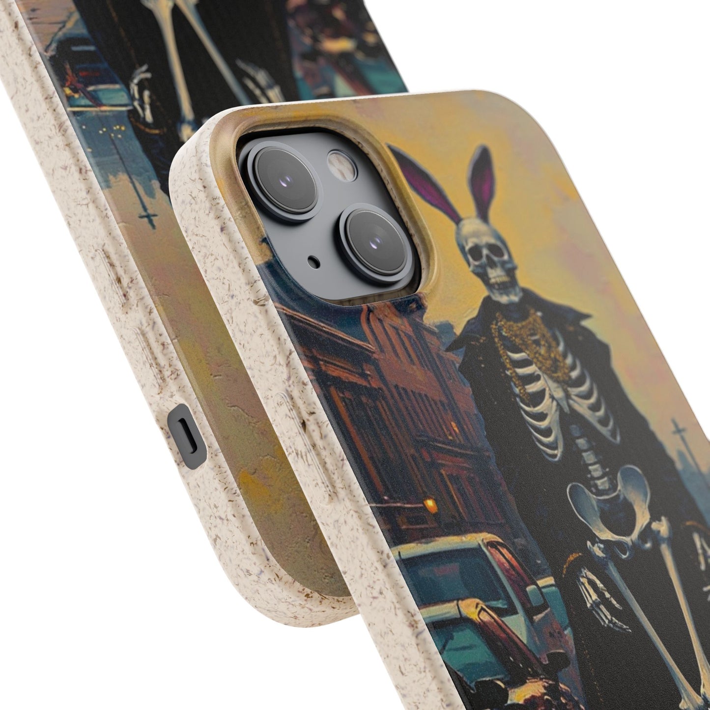 Skeleton Bunny Phone Case - Biodegradable Eco-Friendly Halloween Cover
