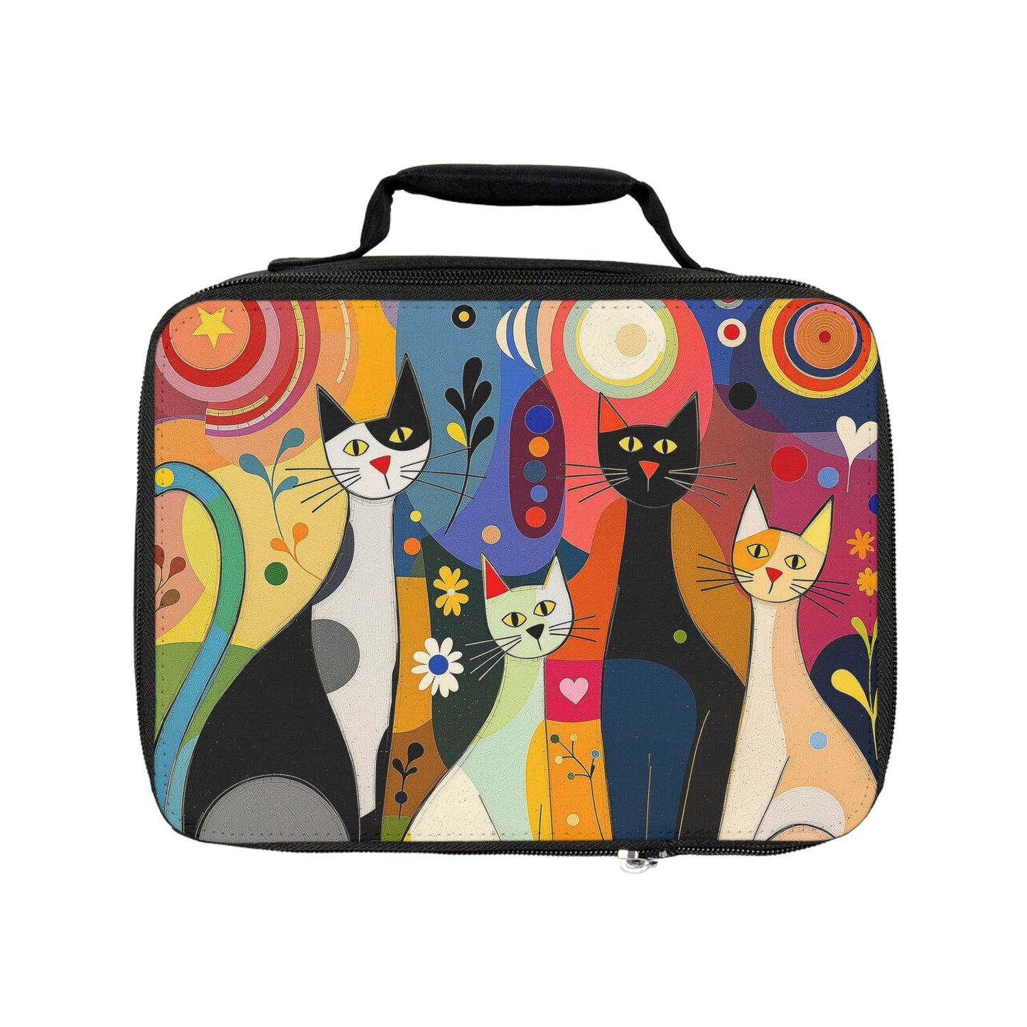 Lunch Bag - cats in Kandinsky manner