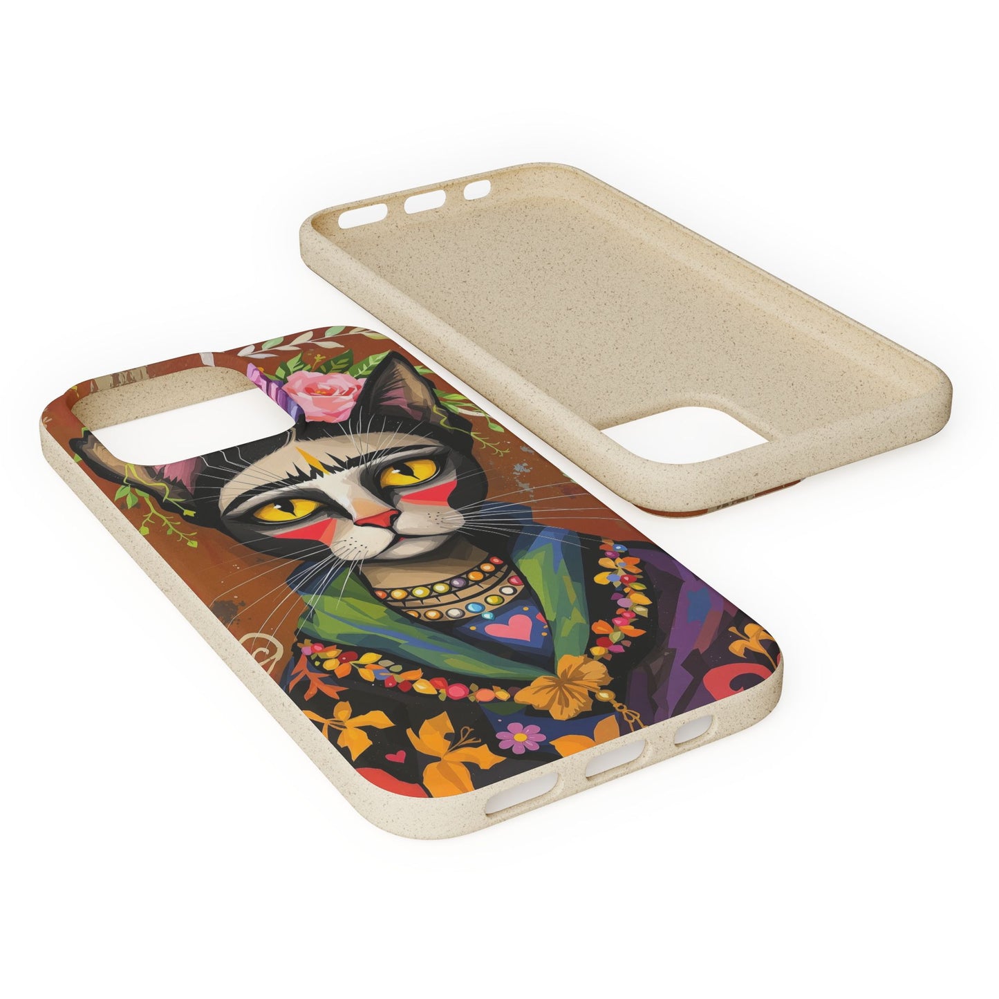 Phone Case - Frida Kahlo Cat, Eco Biodegradable