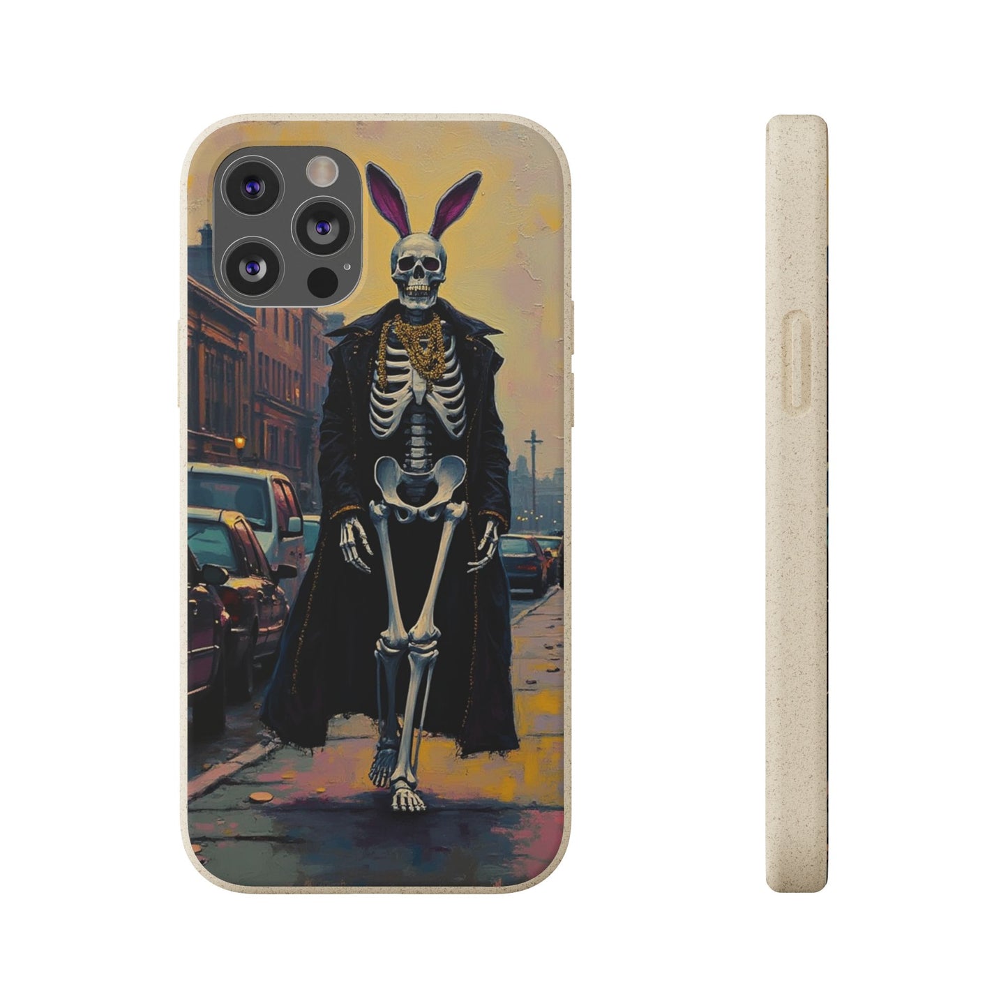 Skeleton Bunny Phone Case - Biodegradable Eco-Friendly Halloween Cover