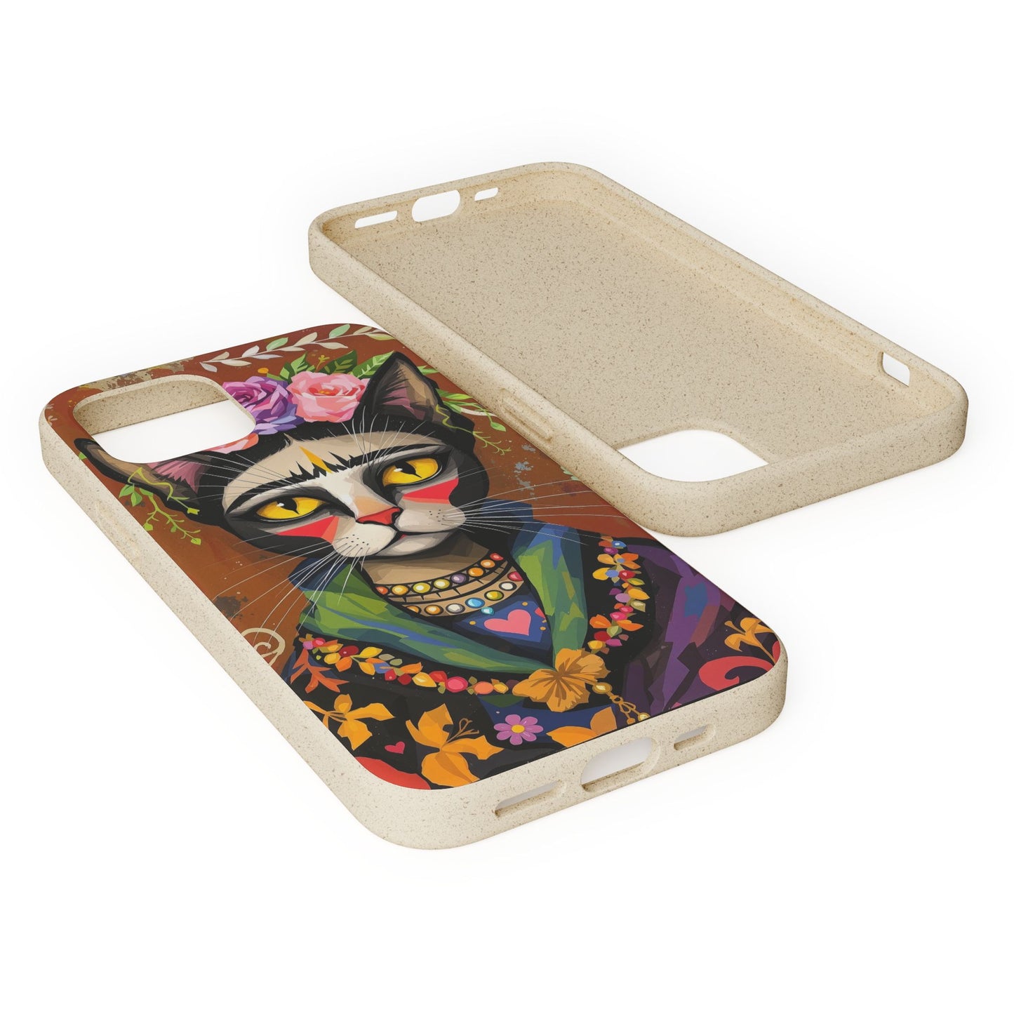 Phone Case - Frida Kahlo Cat, Eco Biodegradable
