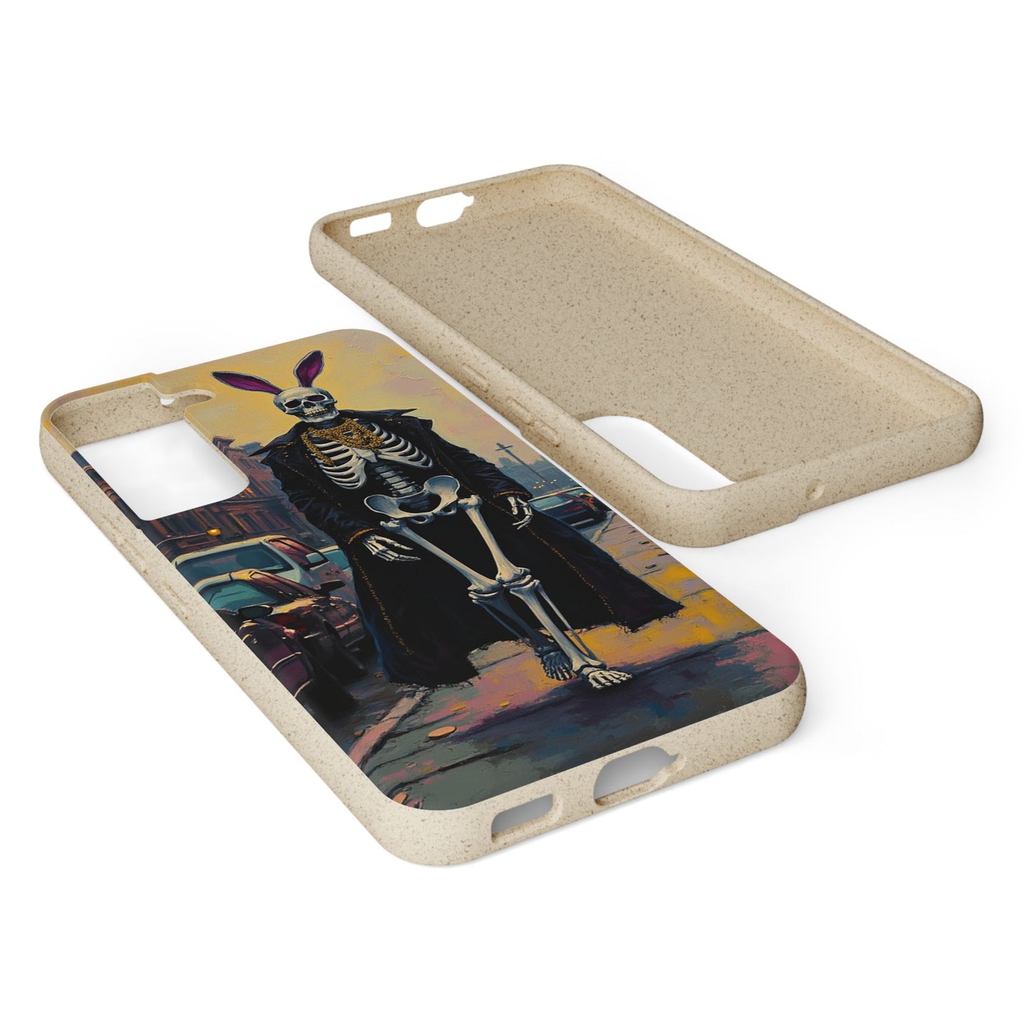 Skeleton Bunny Phone Case - Biodegradable Eco-Friendly Halloween Cover