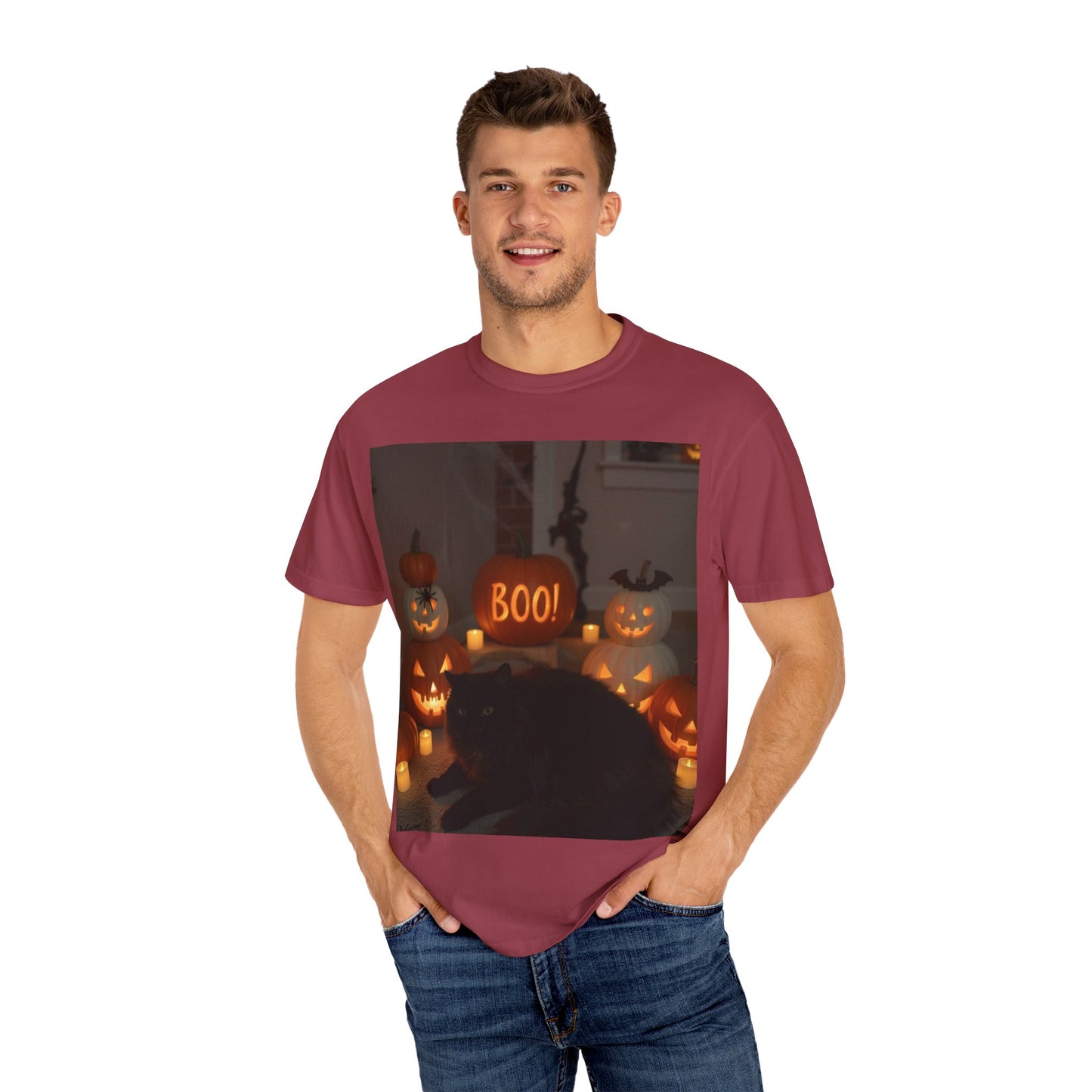 Spooky Cat T-Shirt, Halloween Shirt, Unisex Tee, Boo Graphic Tee, Fall Fashion, Pet Lover Gift