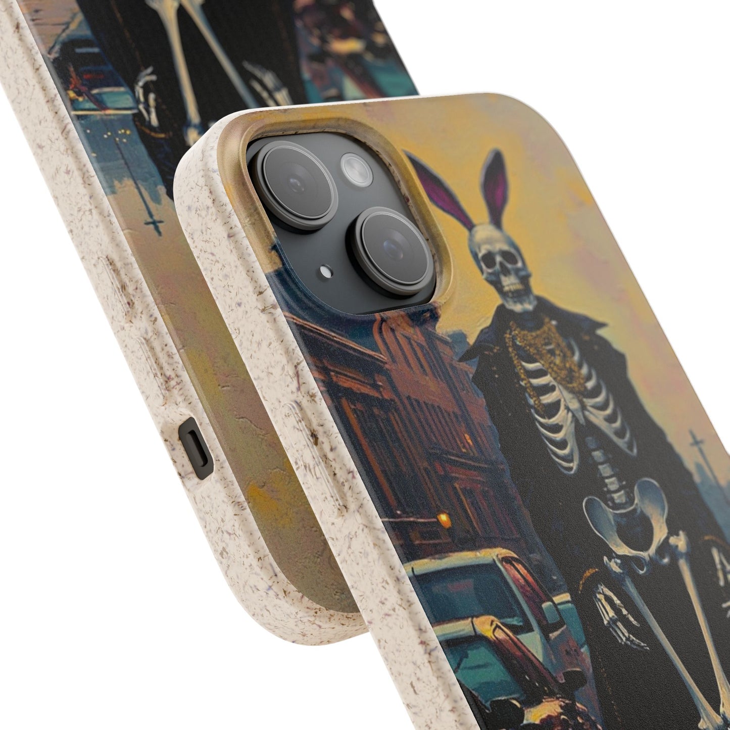 Skeleton Bunny Phone Case - Biodegradable Eco-Friendly Halloween Cover