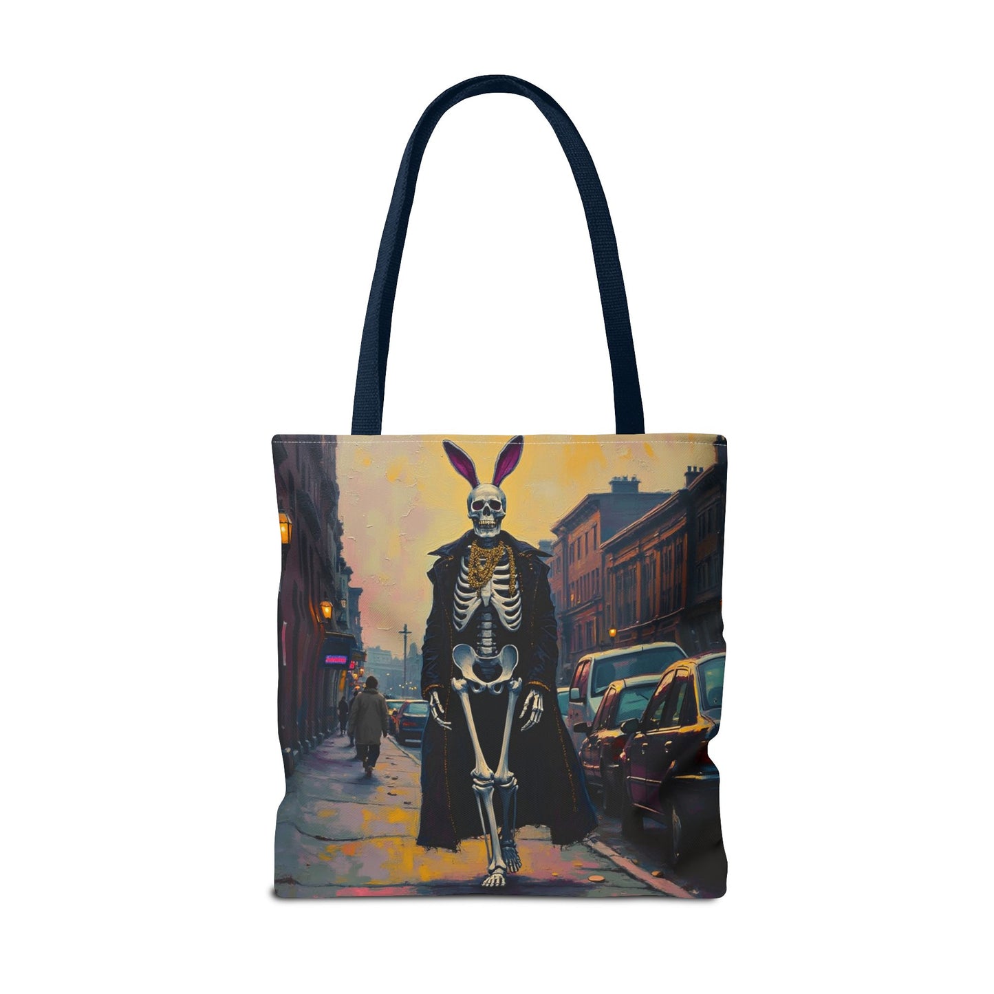 Tote Bag Andy Warhol Style Skeleton Halloween Bunny