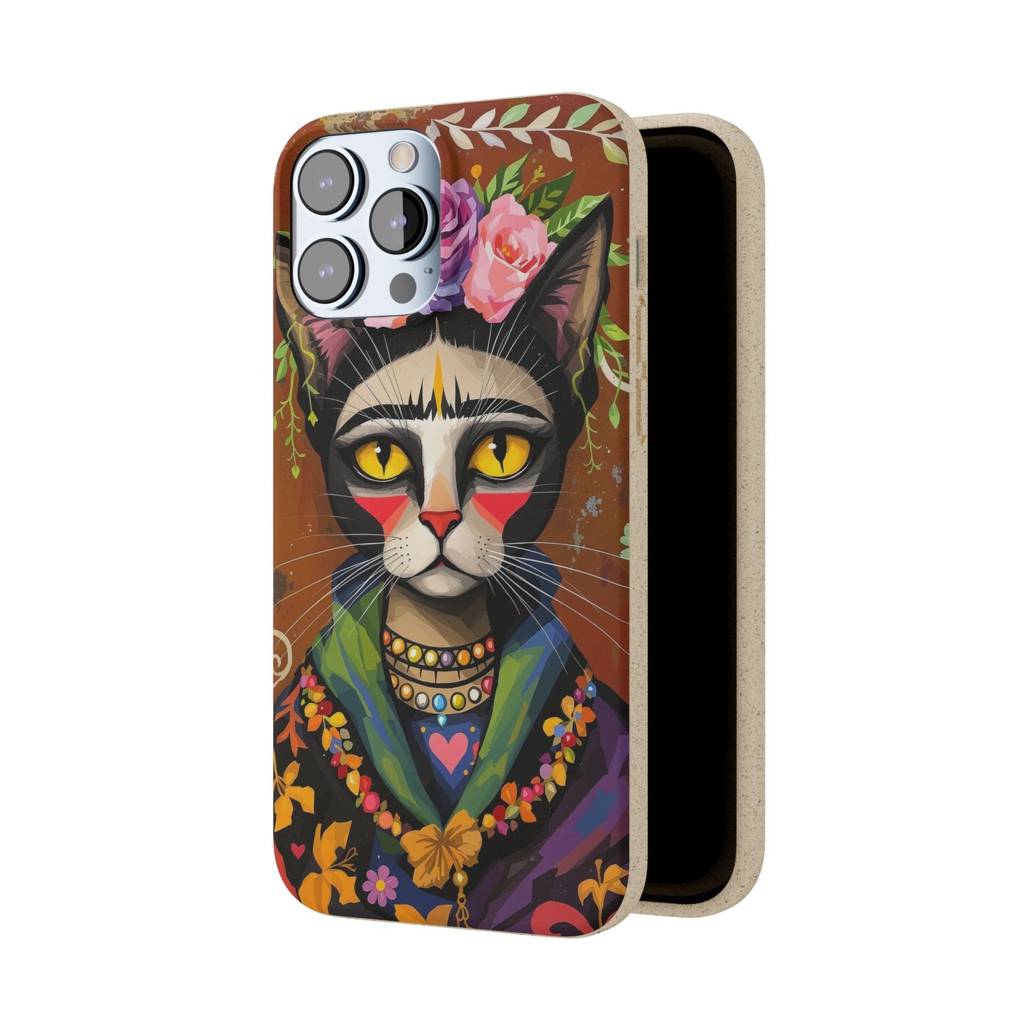 Phone Case - Frida Kahlo Cat, Eco Biodegradable