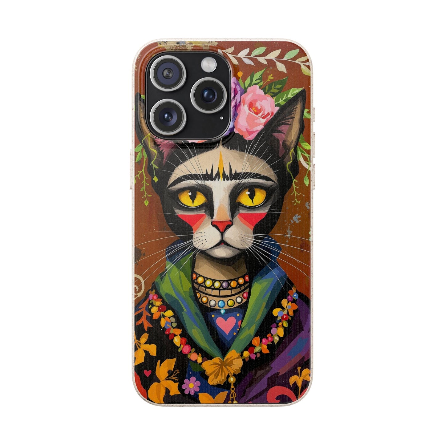 Phone Case - Frida Kahlo Cat, Eco Biodegradable