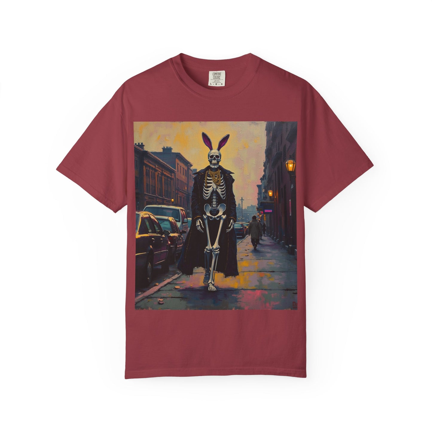 Skeleton Bunny Unisex T-Shirt, Cool Halloween Tee, Vintage Style Shirt, Spooky Fashion, Casual Wear, Gift for Men and Women