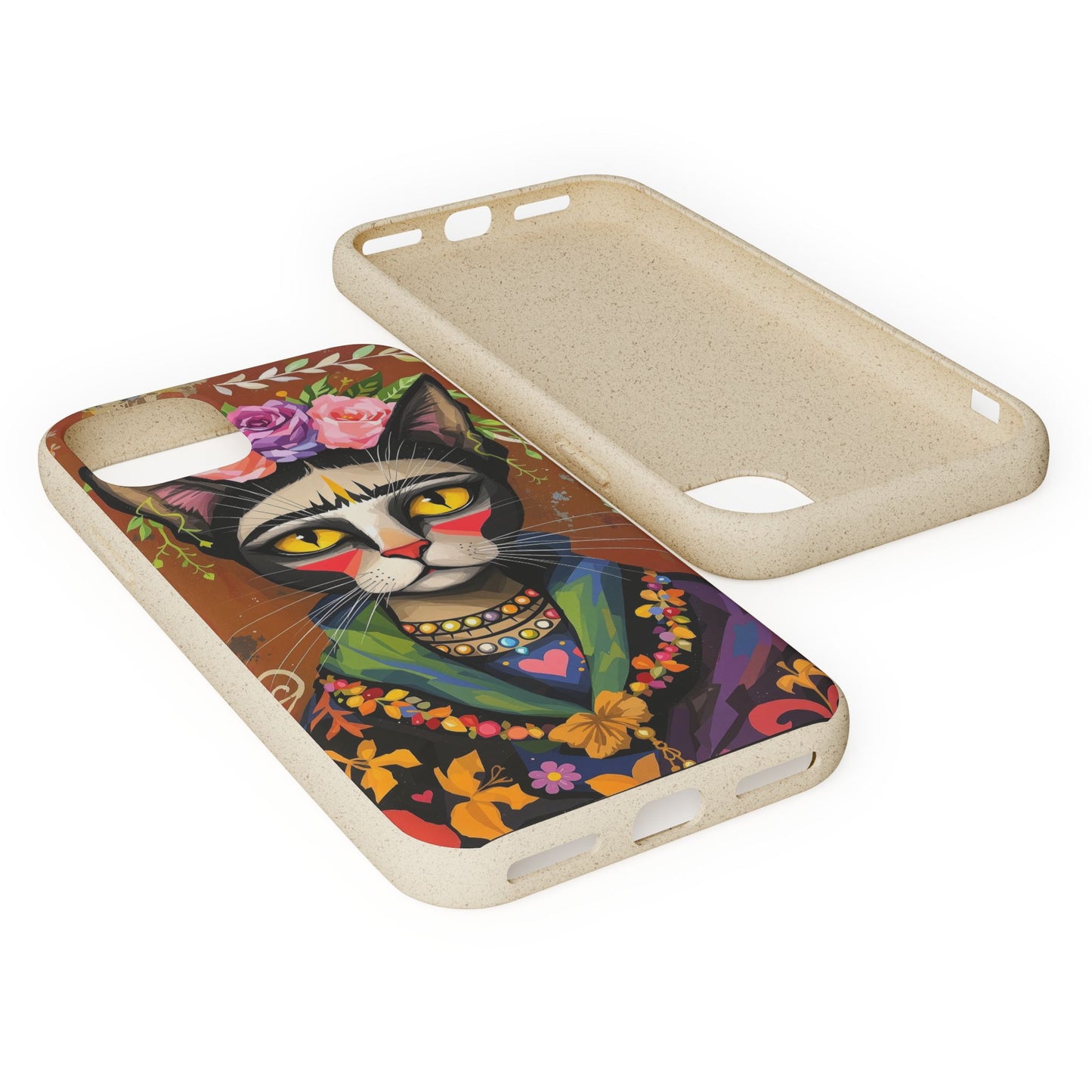 Phone Case - Frida Kahlo Cat, Eco Biodegradable