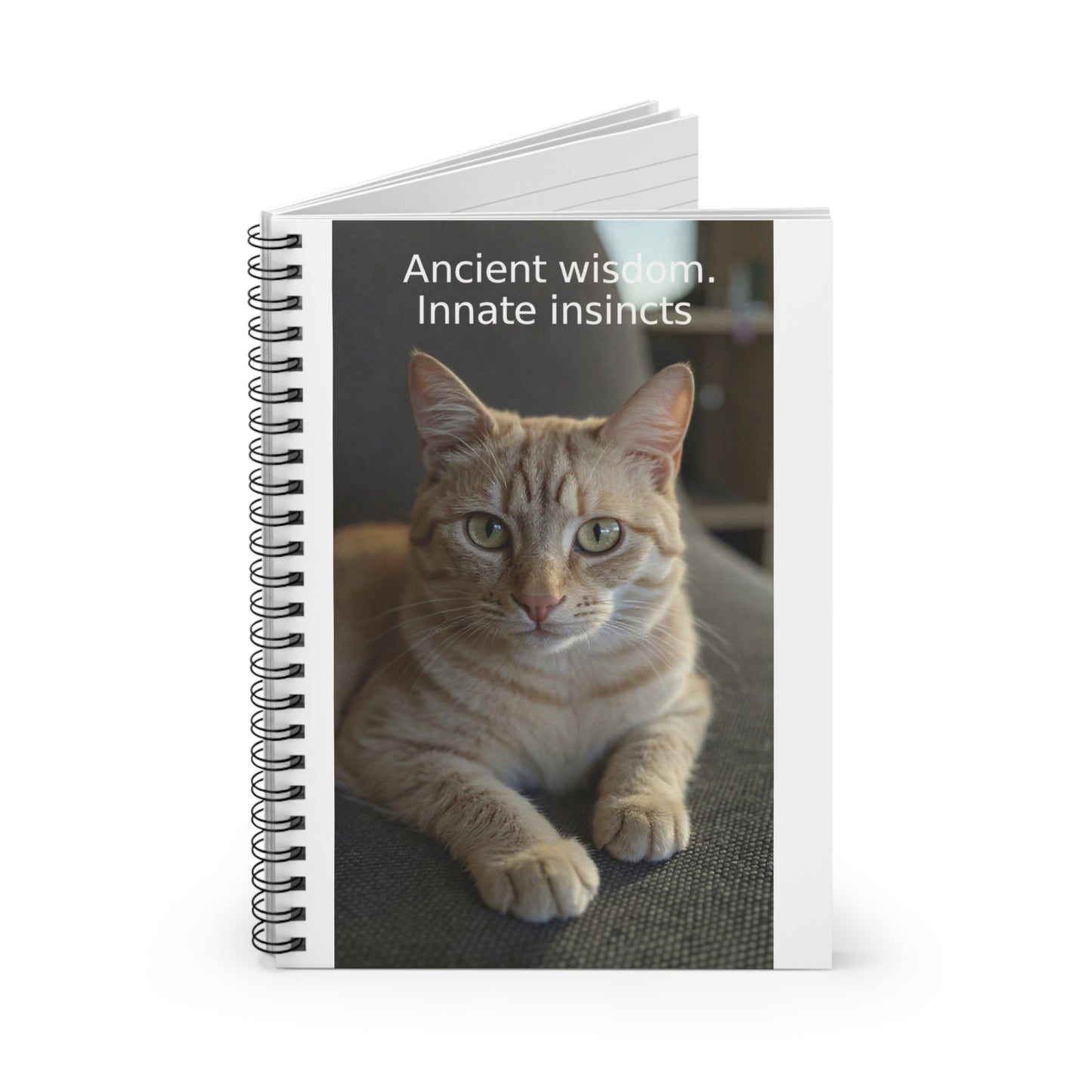 Spiral Notebook - Cat Wisdom Quotes, Cute Cat Journal for Animal Lovers, Gift for Cat Owners, Spiral Diary, Pet-Themed Notebook