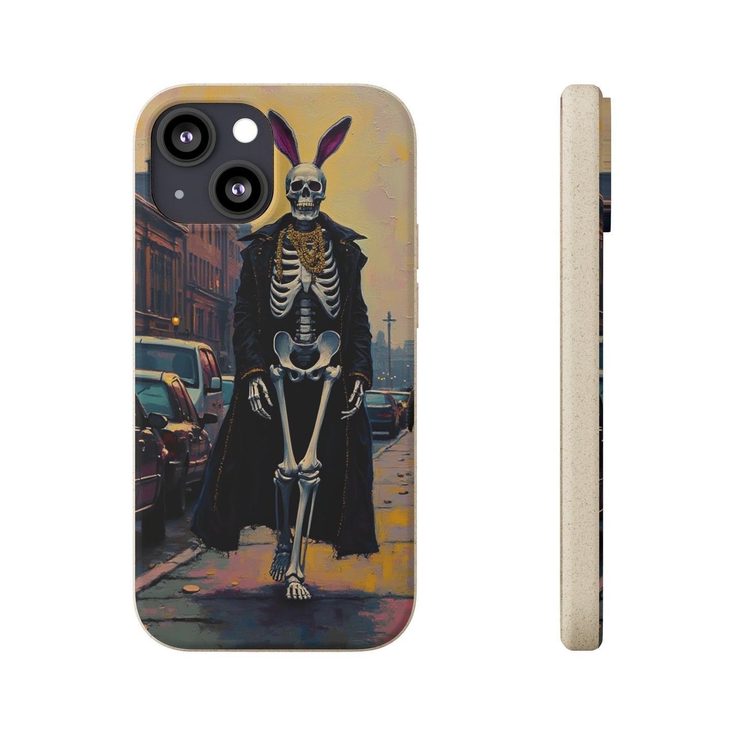 Skeleton Bunny Phone Case - Biodegradable Eco-Friendly Halloween Cover