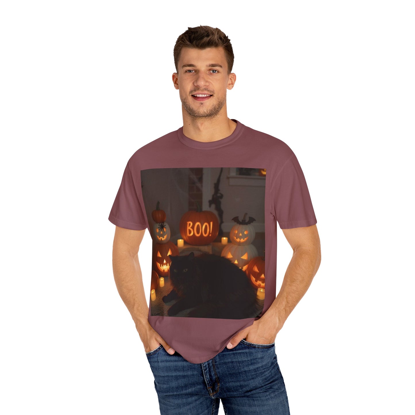 Spooky Cat T-Shirt, Halloween Shirt, Unisex Tee, Boo Graphic Tee, Fall Fashion, Pet Lover Gift