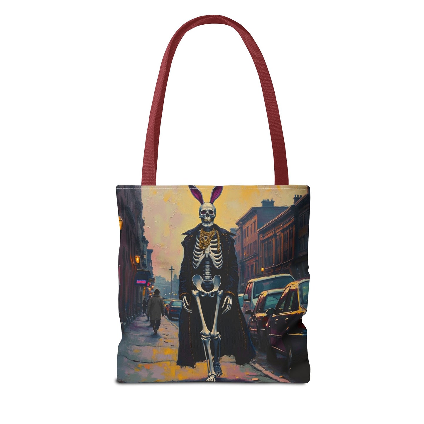 Tote Bag Andy Warhol Style Skeleton Halloween Bunny