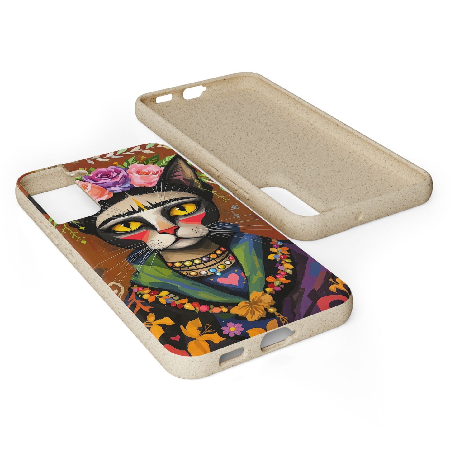 Phone Case - Frida Kahlo Cat, Eco Biodegradable