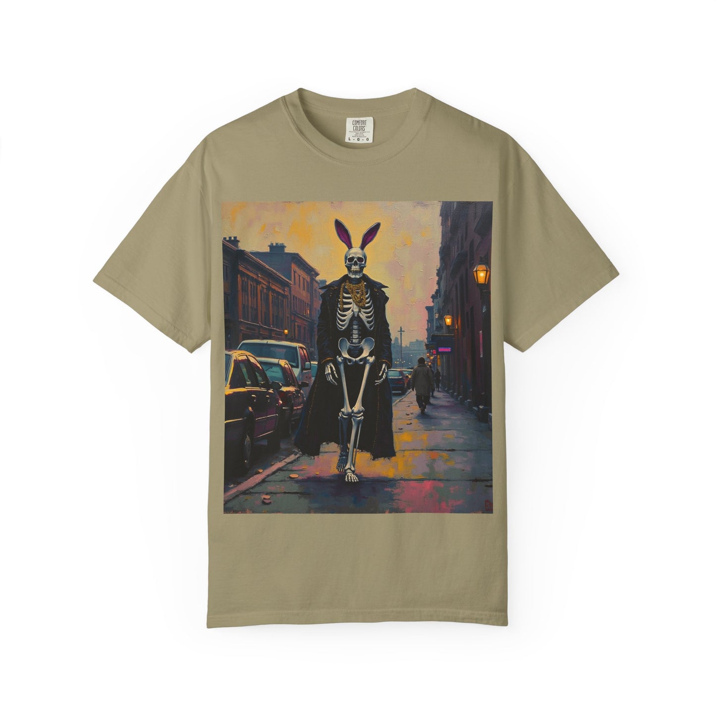 Skeleton Bunny Unisex T-Shirt, Cool Halloween Tee, Vintage Style Shirt, Spooky Fashion, Casual Wear, Gift for Men and Women